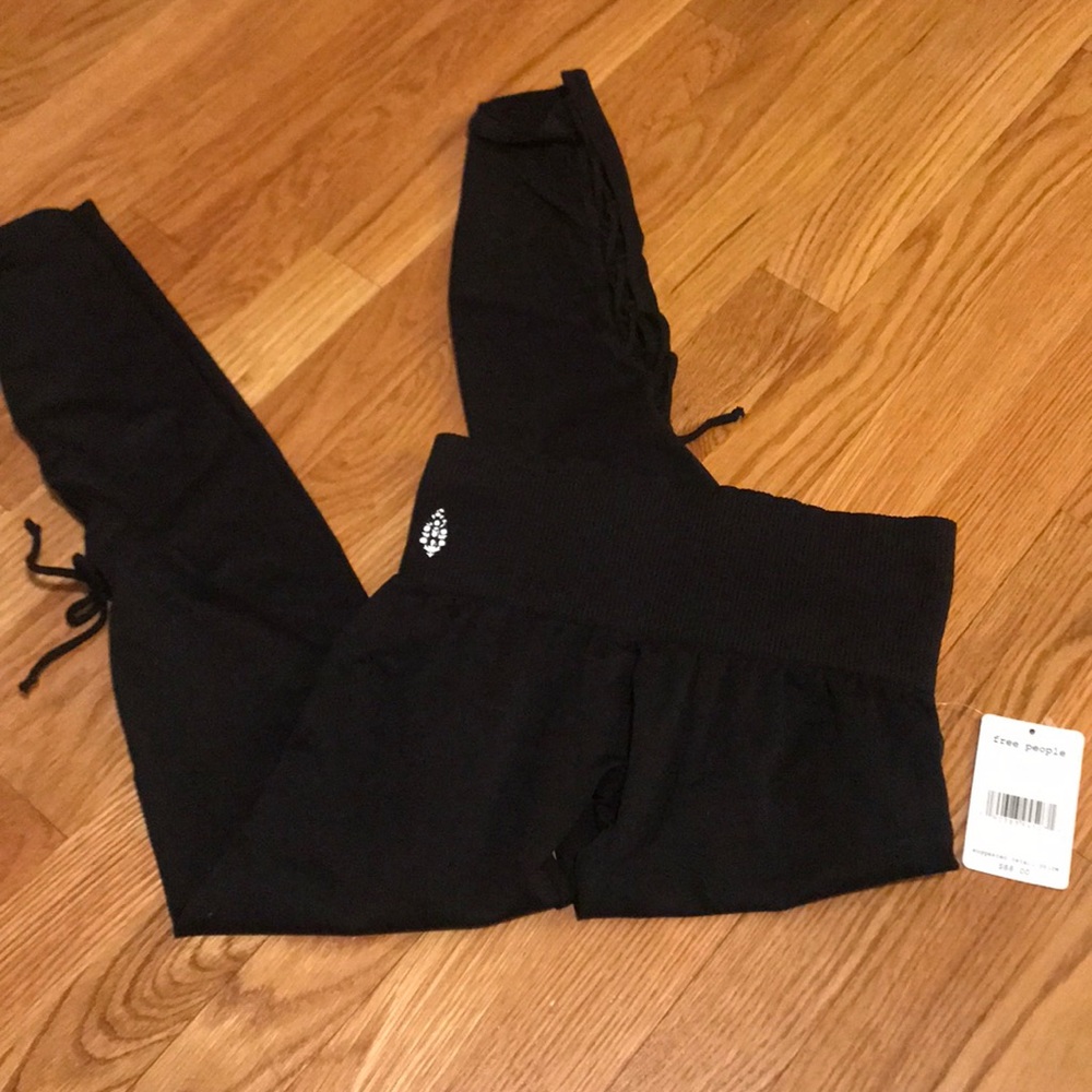 Free People Black Workout Tights - Picture 2 of 6